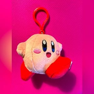 New Kirby Dangler Plush - Jumping Kirby backpack clip size:4”